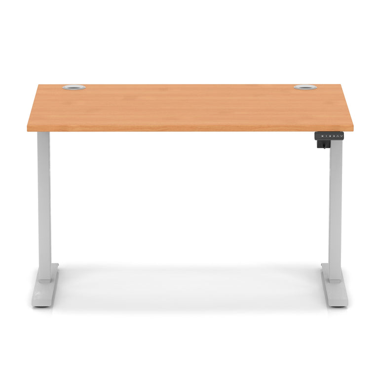 Air Lite Height Adjustable Desk with Cable Ports, 1000–1600mm Widths, Multiple Desktop & Frame Colours, MFC, 5 Year Warranty, Office Computer Workstation