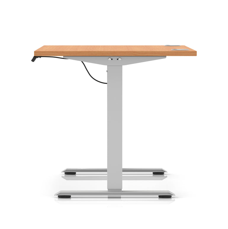 Air Lite Height Adjustable Desk with Cable Ports, 1000–1600mm Widths, Multiple Desktop & Frame Colours, MFC, 5 Year Warranty, Office Computer Workstation