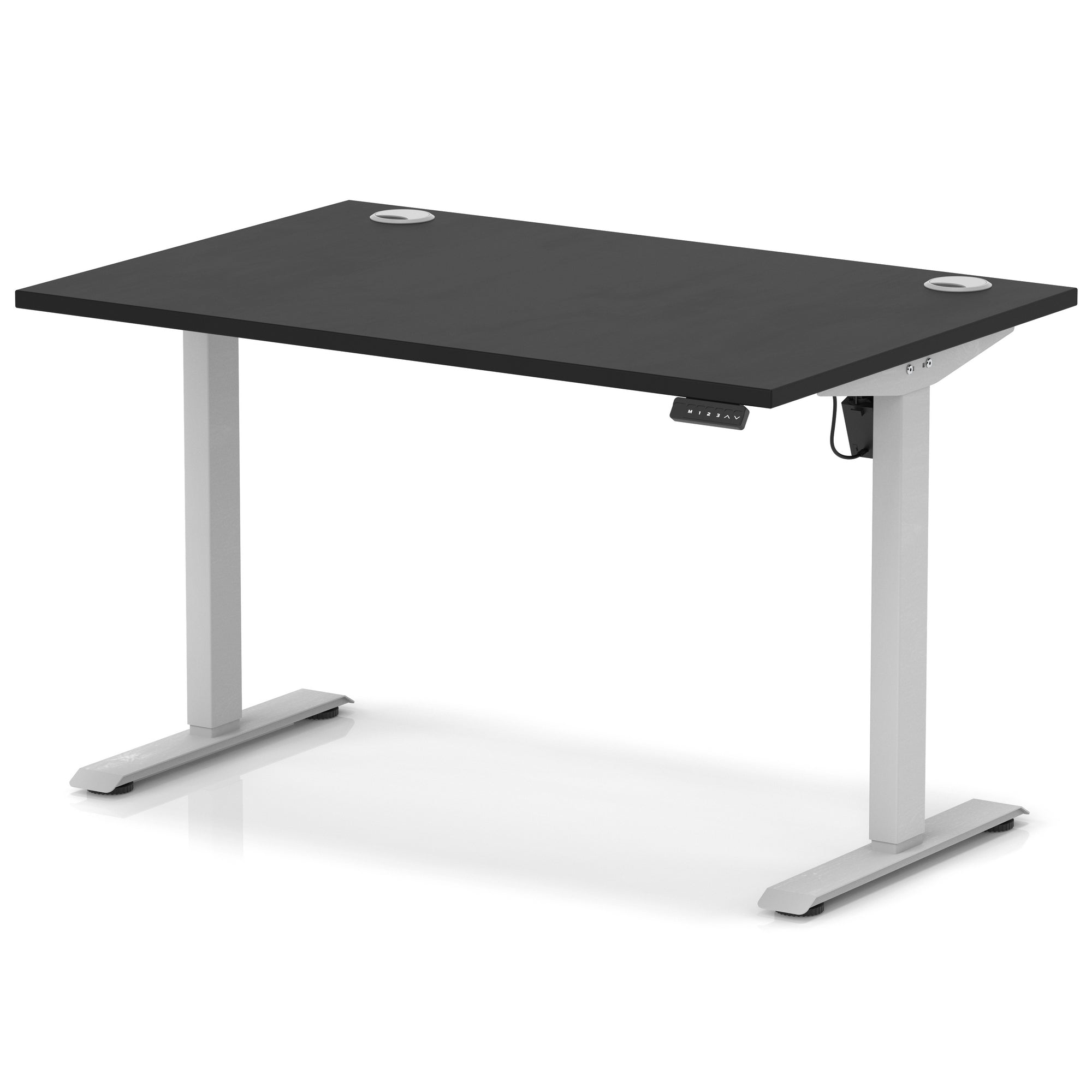 Air Lite Height Adjustable Desk with Cable Ports, 1000–1600mm Widths, Multiple Desktop & Frame Colours, MFC, 5 Year Warranty, Office Computer Workstation