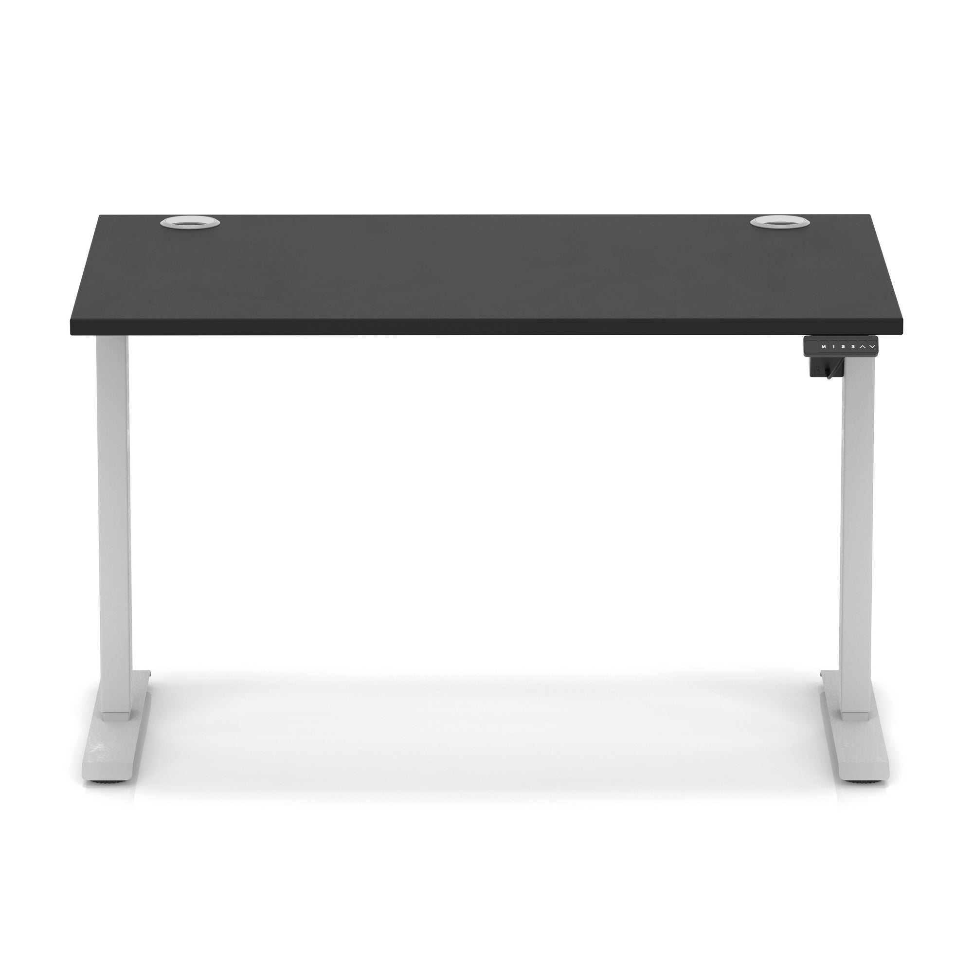 Air Lite Height Adjustable Desk with Cable Ports, 1000–1600mm Widths, Multiple Desktop & Frame Colours, MFC, 5 Year Warranty, Office Computer Workstation
