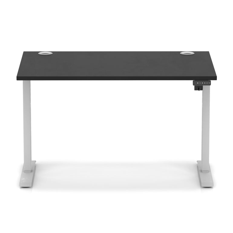 Air Lite Height Adjustable Desk with Cable Ports, 1000–1600mm Widths, Multiple Desktop & Frame Colours, MFC, 5 Year Warranty, Office Computer Workstation