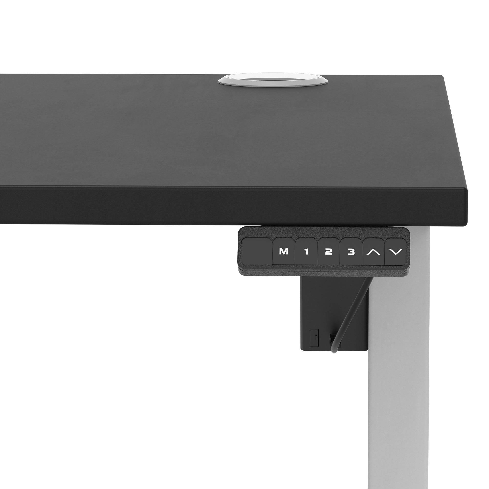 Air Lite Height Adjustable Desk with Cable Ports, 1000–1600mm Widths, Multiple Desktop & Frame Colours, MFC, 5 Year Warranty, Office Computer Workstation