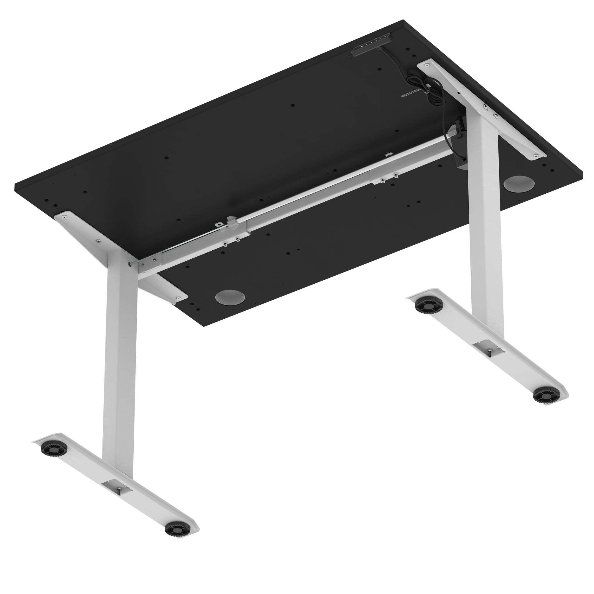 Air Lite Height Adjustable Desk with Cable Ports, 1000–1600mm Widths, Multiple Desktop & Frame Colours, MFC, 5 Year Warranty, Office Computer Workstation
