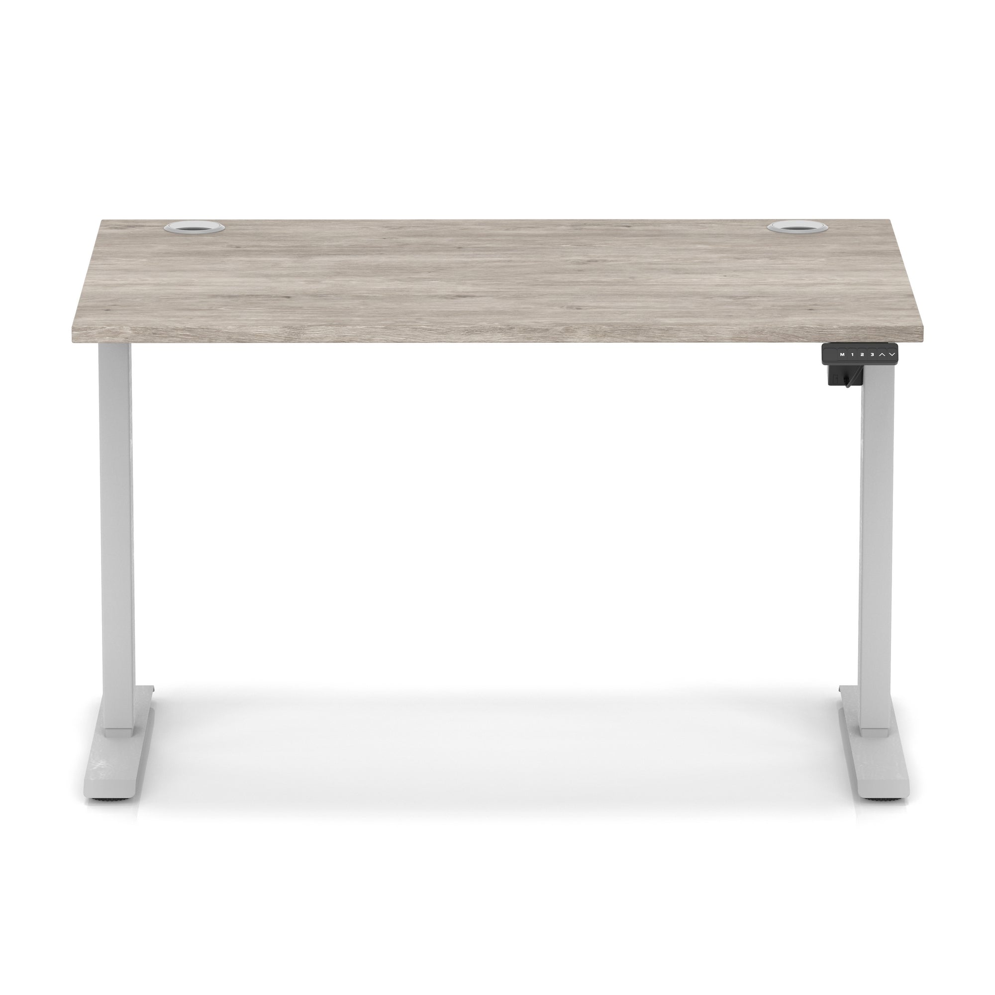 Air Lite Height Adjustable Desk with Cable Ports, 1000–1600mm Widths, Multiple Desktop & Frame Colours, MFC, 5 Year Warranty, Office Computer Workstation
