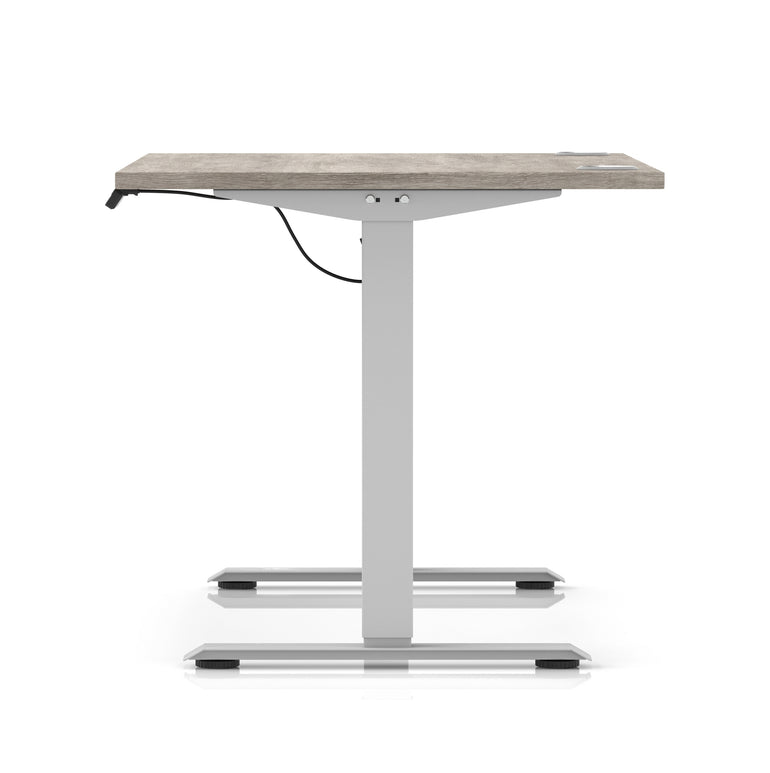 Air Lite Height Adjustable Desk with Cable Ports, 1000–1600mm Widths, Multiple Desktop & Frame Colours, MFC, 5 Year Warranty, Office Computer Workstation