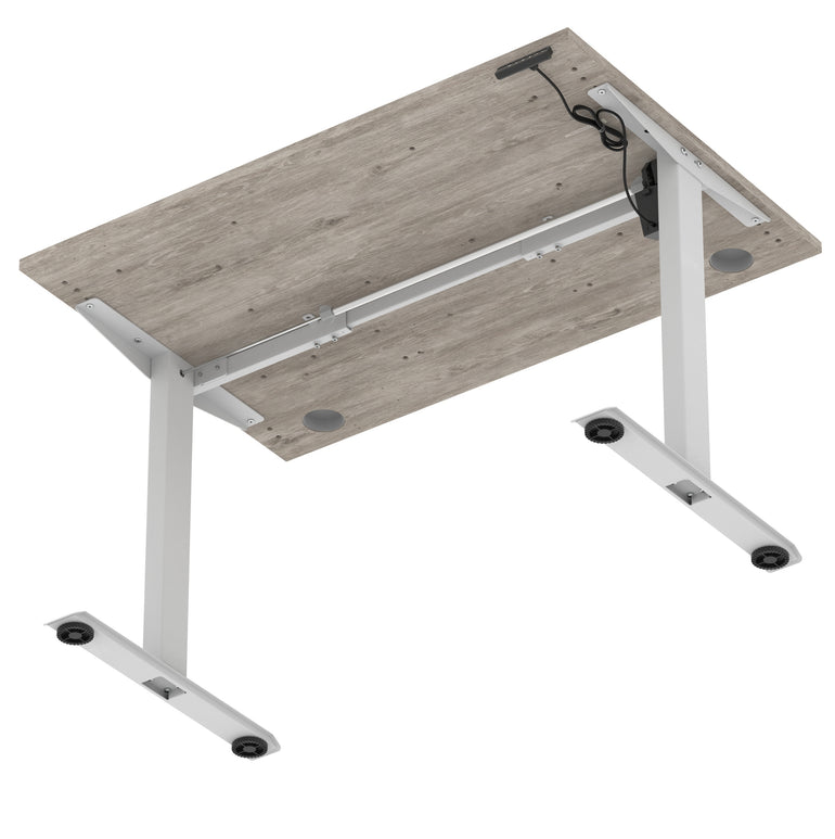 Air Lite Height Adjustable Desk with Cable Ports, 1000–1600mm Widths, Multiple Desktop & Frame Colours, MFC, 5 Year Warranty, Office Computer Workstation