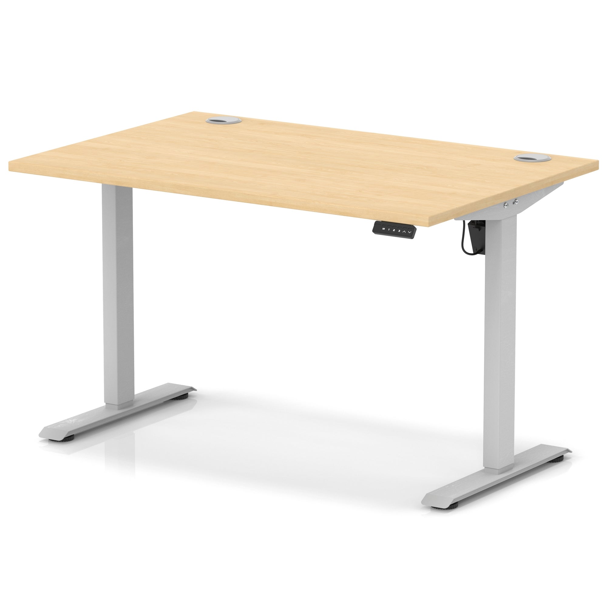 Air Lite Height Adjustable Desk with Cable Ports, 1000–1600mm Widths, Multiple Desktop & Frame Colours, MFC, 5 Year Warranty, Office Computer Workstation