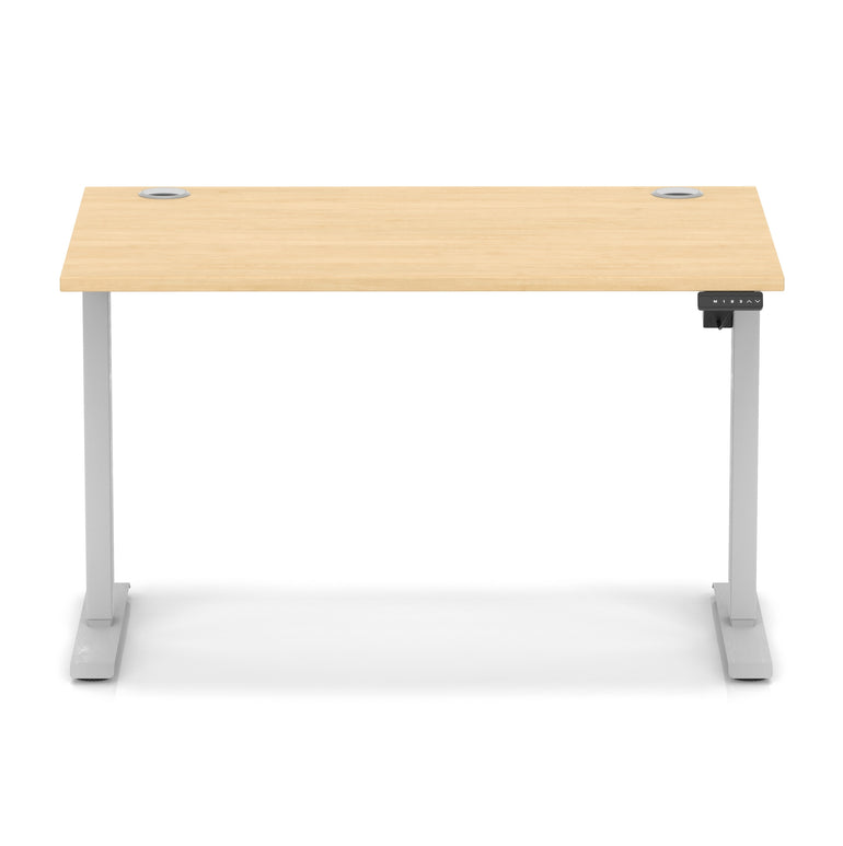 Air Lite Height Adjustable Desk with Cable Ports, 1000–1600mm Widths, Multiple Desktop & Frame Colours, MFC, 5 Year Warranty, Office Computer Workstation