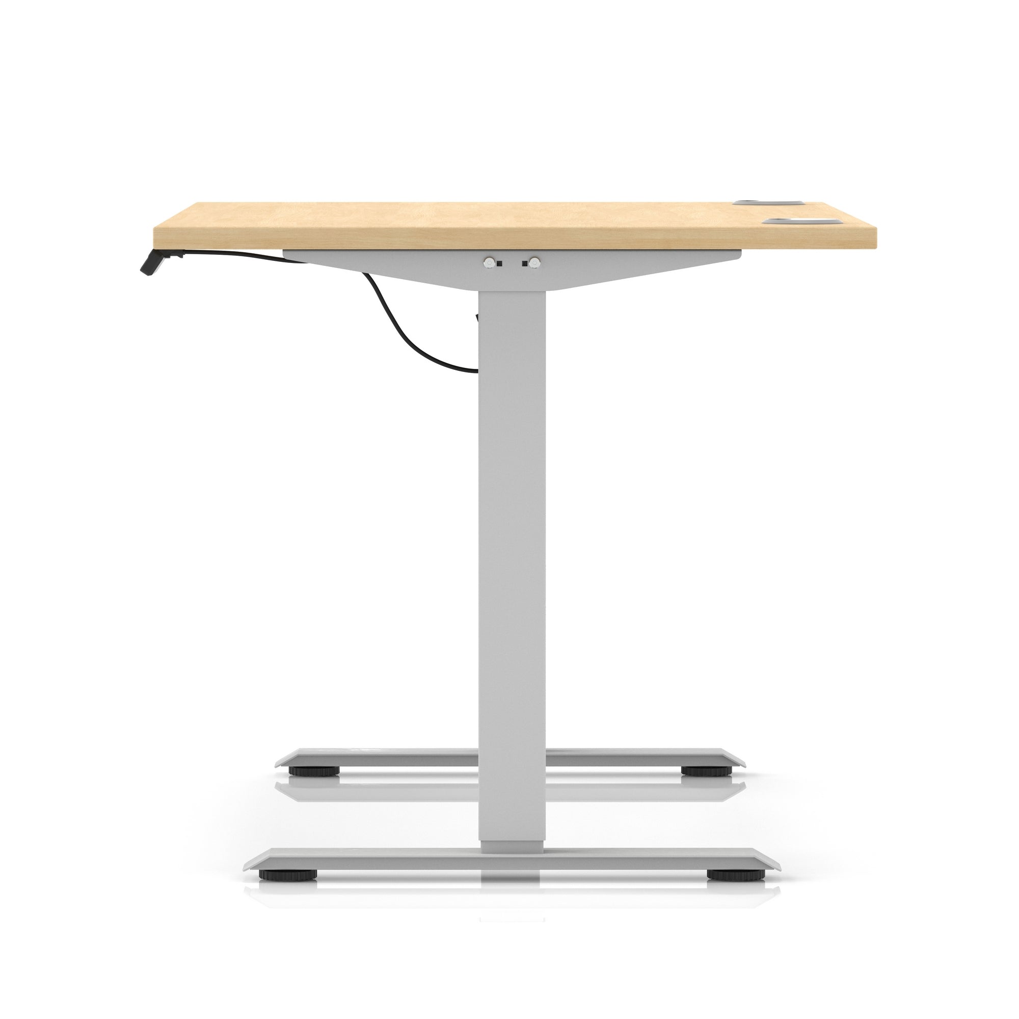Air Lite Height Adjustable Desk with Cable Ports, 1000–1600mm Widths, Multiple Desktop & Frame Colours, MFC, 5 Year Warranty, Office Computer Workstation