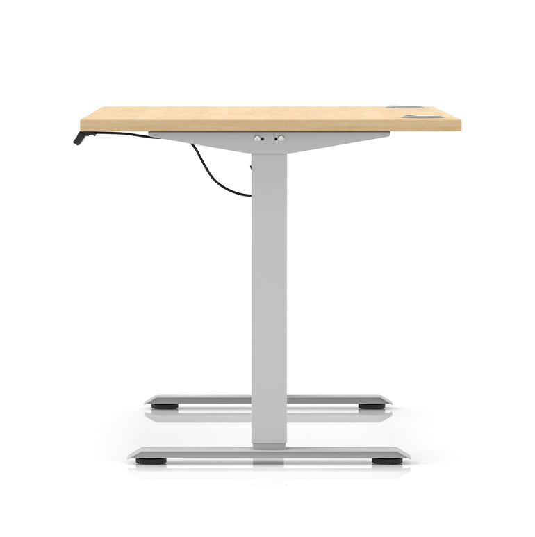 Air Lite Height Adjustable Desk with Cable Ports, 1000–1600mm Widths, Multiple Desktop & Frame Colours, MFC, 5 Year Warranty, Office Computer Workstation