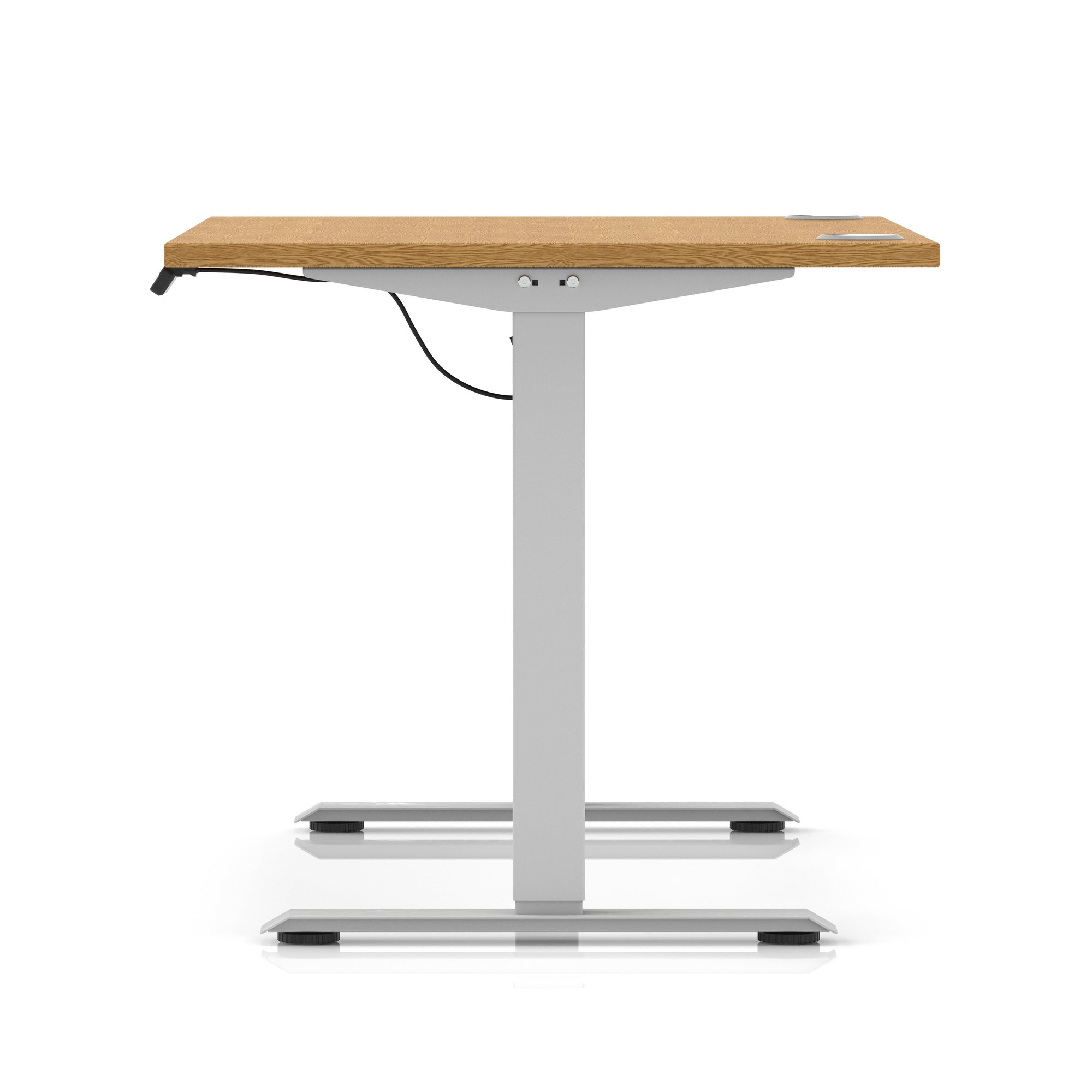 Air Lite Height Adjustable Desk with Cable Ports, 1000–1600mm Widths, Multiple Desktop & Frame Colours, MFC, 5 Year Warranty, Office Computer Workstation