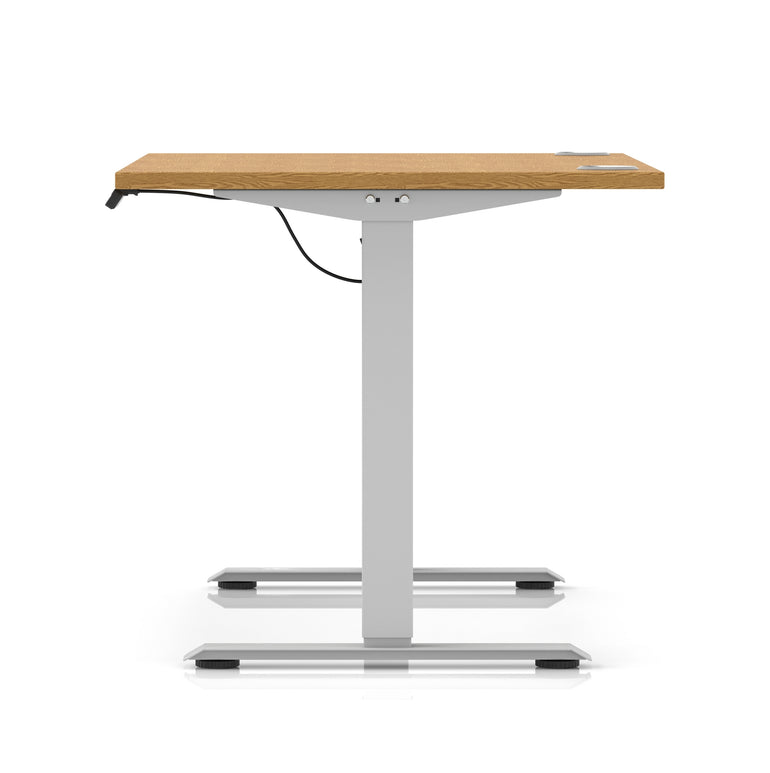 Air Lite Height Adjustable Desk with Cable Ports, 1000–1600mm Widths, Multiple Desktop & Frame Colours, MFC, 5 Year Warranty, Office Computer Workstation
