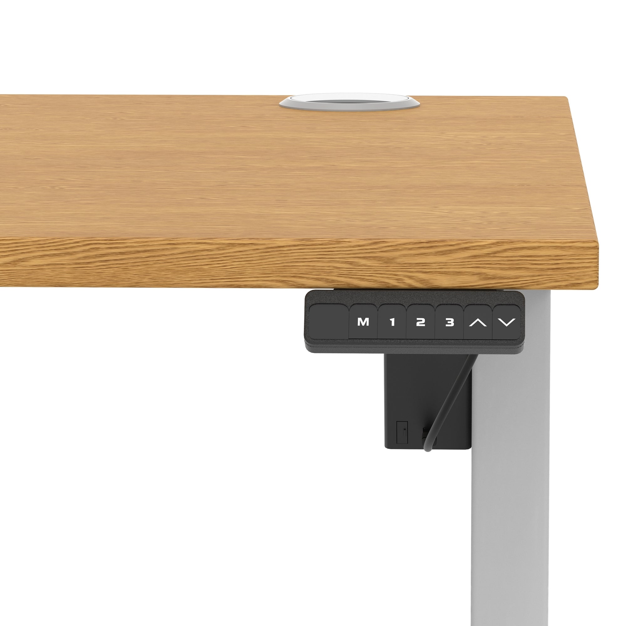 Air Lite Height Adjustable Desk with Cable Ports, 1000–1600mm Widths, Multiple Desktop & Frame Colours, MFC, 5 Year Warranty, Office Computer Workstation