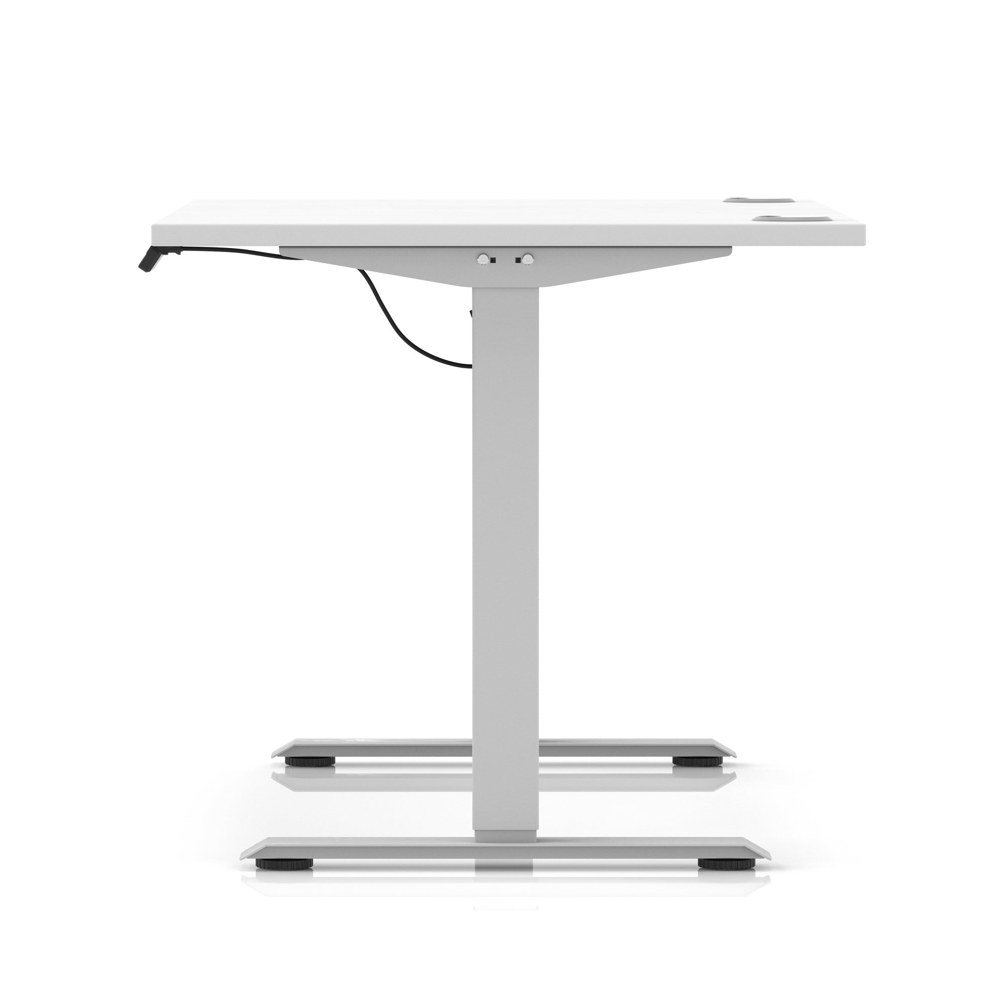 Air Lite Height Adjustable Desk with Cable Ports, 1000–1600mm Widths, Multiple Desktop & Frame Colours, MFC, 5 Year Warranty, Office Computer Workstation