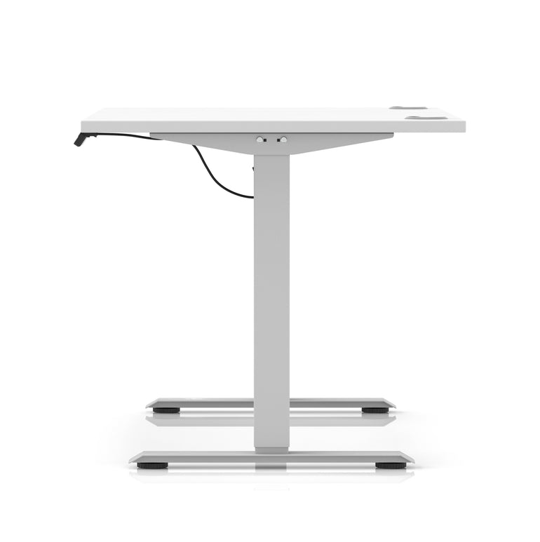 Air Lite Height Adjustable Desk with Cable Ports, 1000–1600mm Widths, Multiple Desktop & Frame Colours, MFC, 5 Year Warranty, Office Computer Workstation