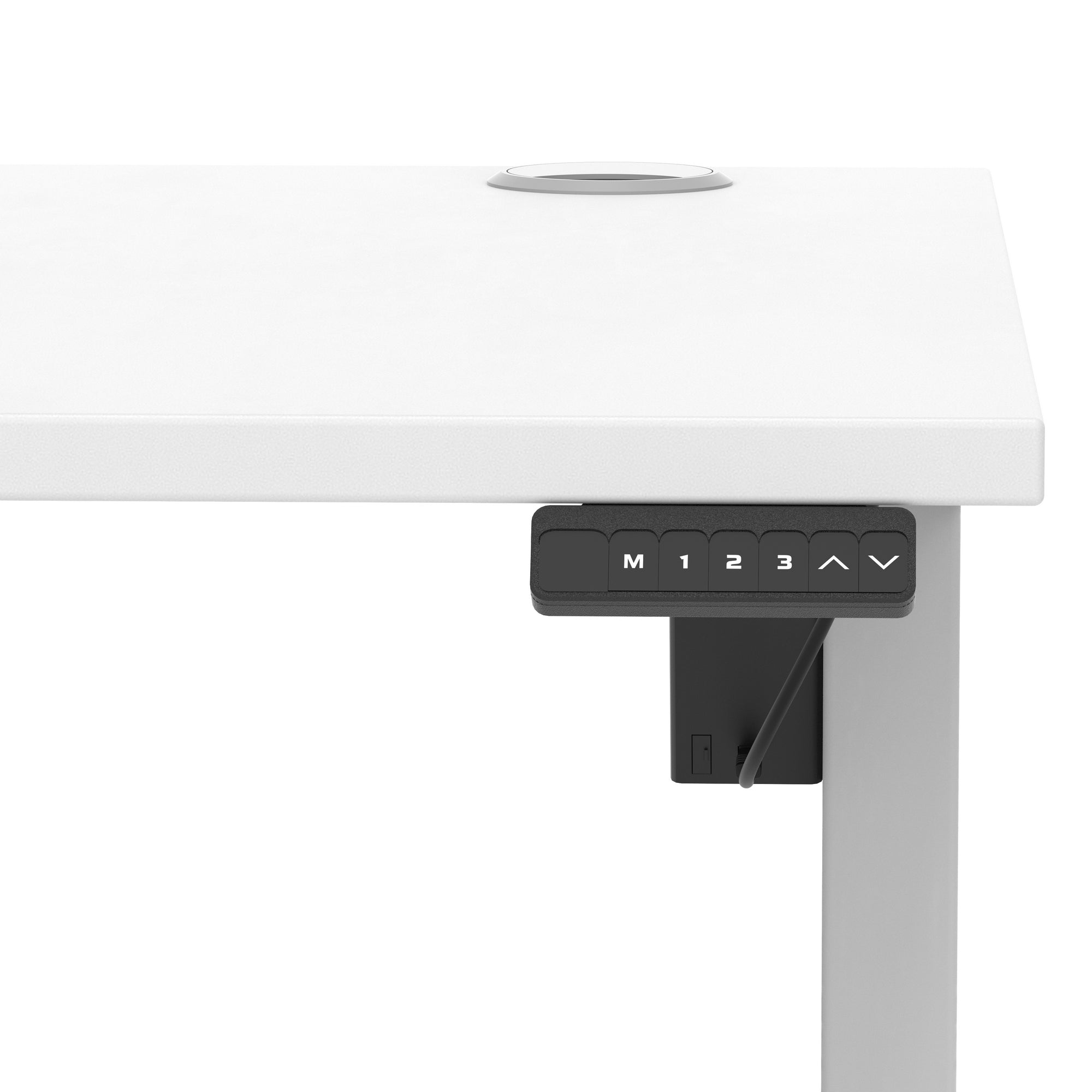 Air Lite Height Adjustable Desk with Cable Ports, 1000–1600mm Widths, Multiple Desktop & Frame Colours, MFC, 5 Year Warranty, Office Computer Workstation