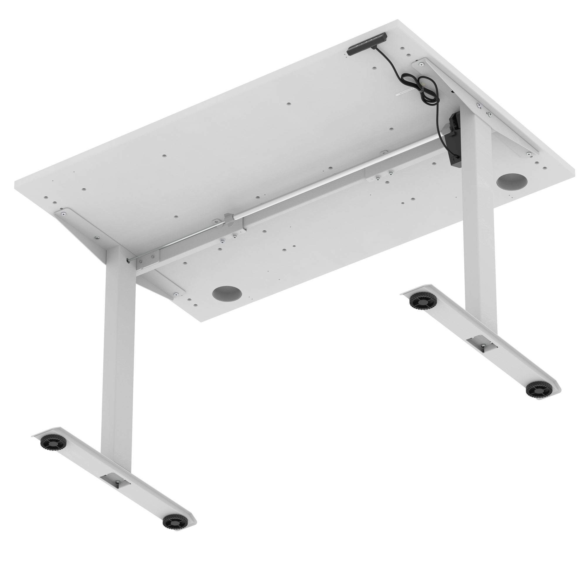 Air Lite Height Adjustable Desk with Cable Ports, 1000–1600mm Widths, Multiple Desktop & Frame Colours, MFC, 5 Year Warranty, Office Computer Workstation