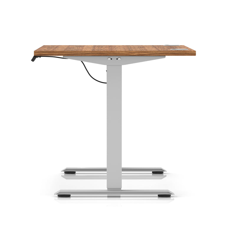 Air Lite Height Adjustable Desk with Cable Ports, 1000–1600mm Widths, Multiple Desktop & Frame Colours, MFC, 5 Year Warranty, Office Computer Workstation