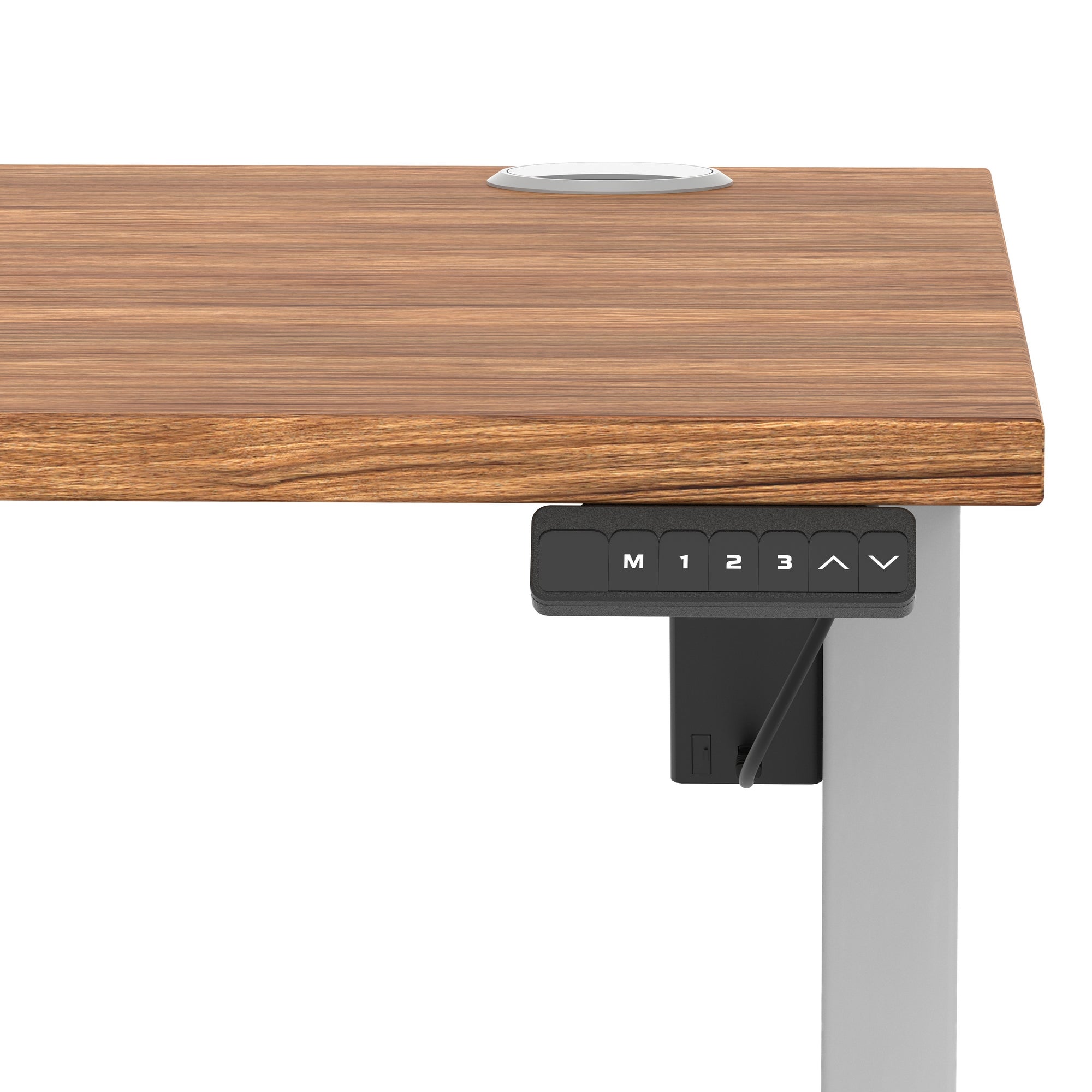 Air Lite Height Adjustable Desk with Cable Ports, 1000–1600mm Widths, Multiple Desktop & Frame Colours, MFC, 5 Year Warranty, Office Computer Workstation