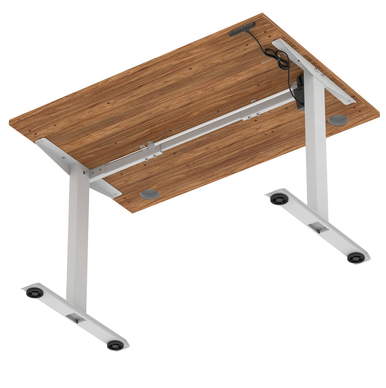 Air Lite Height Adjustable Desk with Cable Ports, 1000–1600mm Widths, Multiple Desktop & Frame Colours, MFC, 5 Year Warranty, Office Computer Workstation
