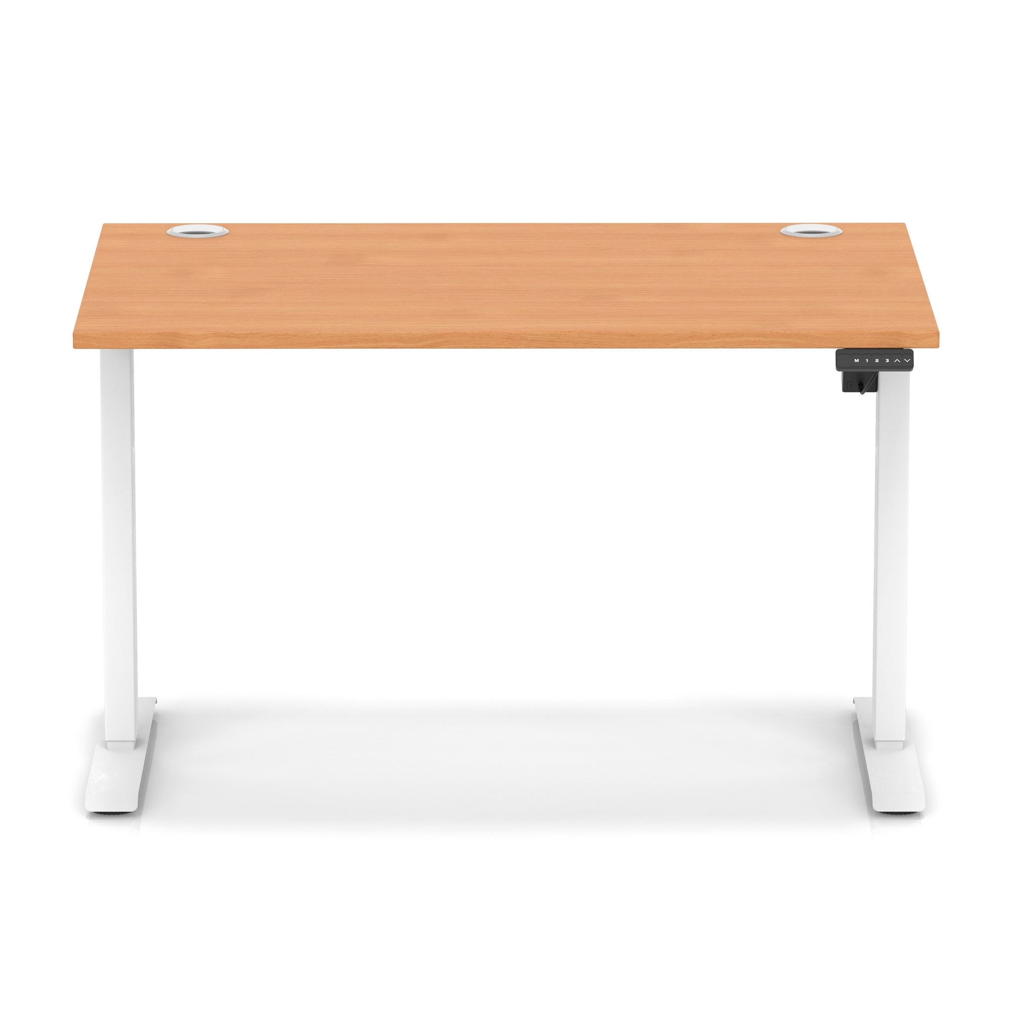Air Lite Height Adjustable Desk with Cable Ports, 1000–1600mm Widths, Multiple Desktop & Frame Colours, MFC, 5 Year Warranty, Office Computer Workstation