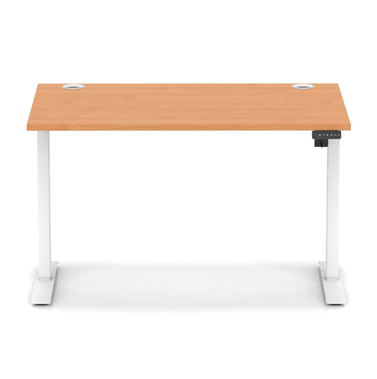 Air Lite Height Adjustable Desk with Cable Ports, 1000–1600mm Widths, Multiple Desktop & Frame Colours, MFC, 5 Year Warranty, Office Computer Workstation