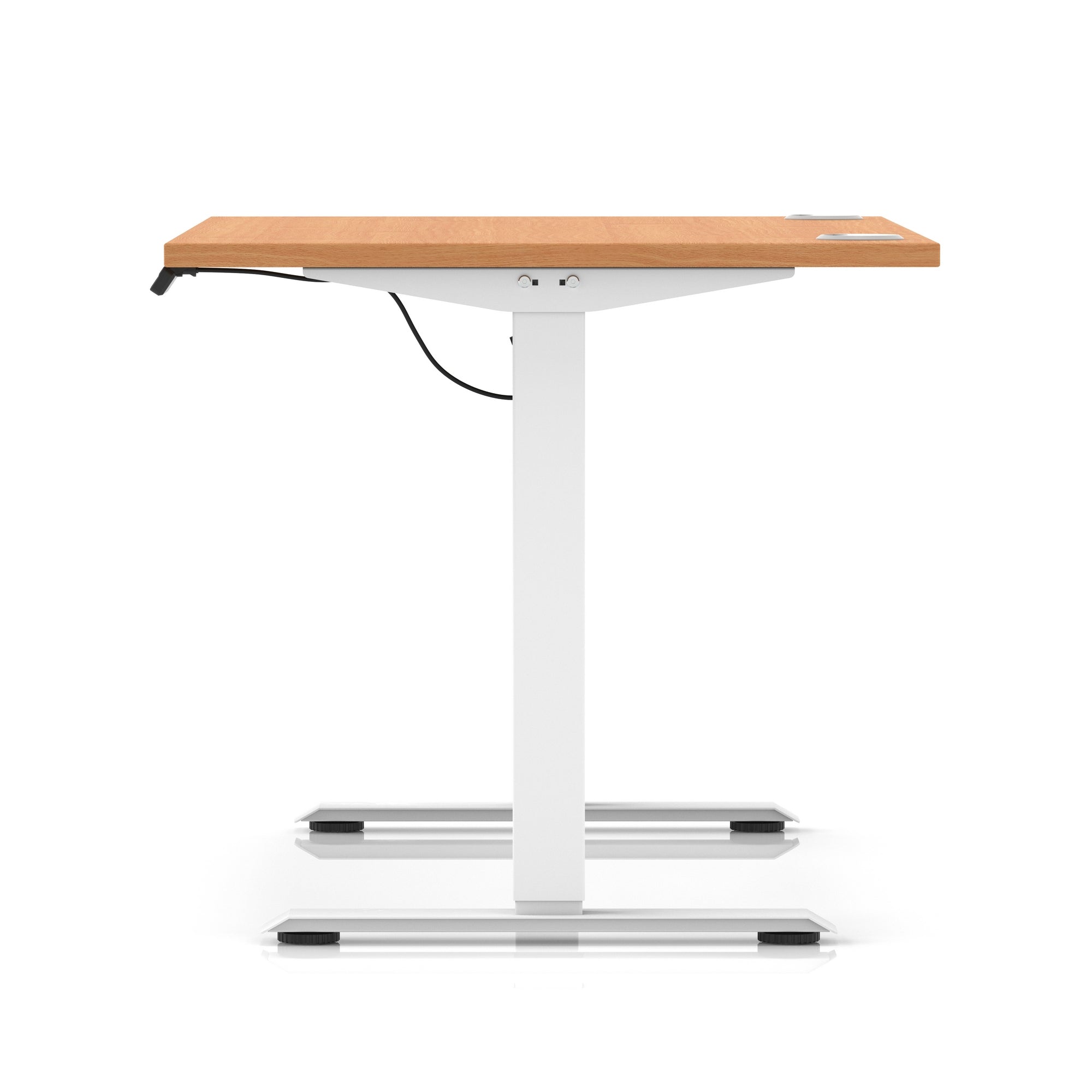 Air Lite Height Adjustable Desk with Cable Ports, 1000–1600mm Widths, Multiple Desktop & Frame Colours, MFC, 5 Year Warranty, Office Computer Workstation