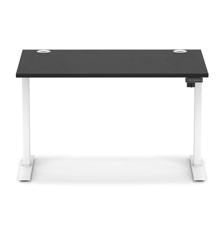 Air Lite Height Adjustable Desk with Cable Ports, 1000–1600mm Widths, Multiple Desktop & Frame Colours, MFC, 5 Year Warranty, Office Computer Workstation