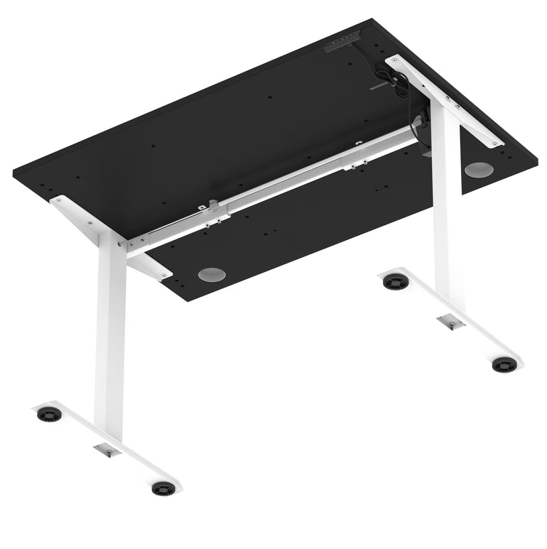 Air Lite Height Adjustable Desk with Cable Ports, 1000–1600mm Widths, Multiple Desktop & Frame Colours, MFC, 5 Year Warranty, Office Computer Workstation