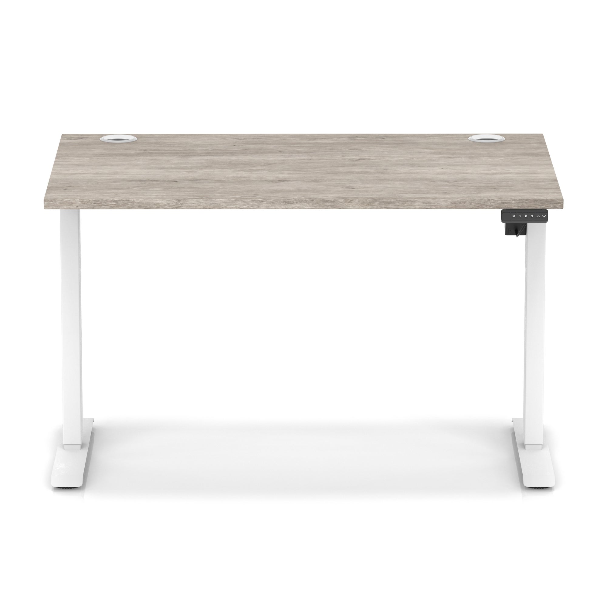 Air Lite Height Adjustable Desk with Cable Ports, 1000–1600mm Widths, Multiple Desktop & Frame Colours, MFC, 5 Year Warranty, Office Computer Workstation