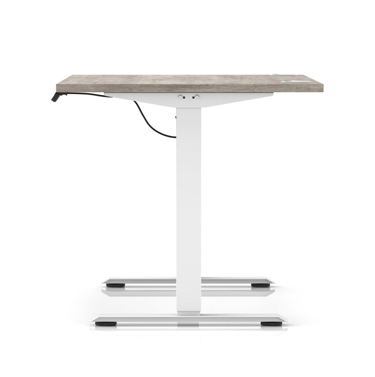 Air Lite Height Adjustable Desk with Cable Ports, 1000–1600mm Widths, Multiple Desktop & Frame Colours, MFC, 5 Year Warranty, Office Computer Workstation