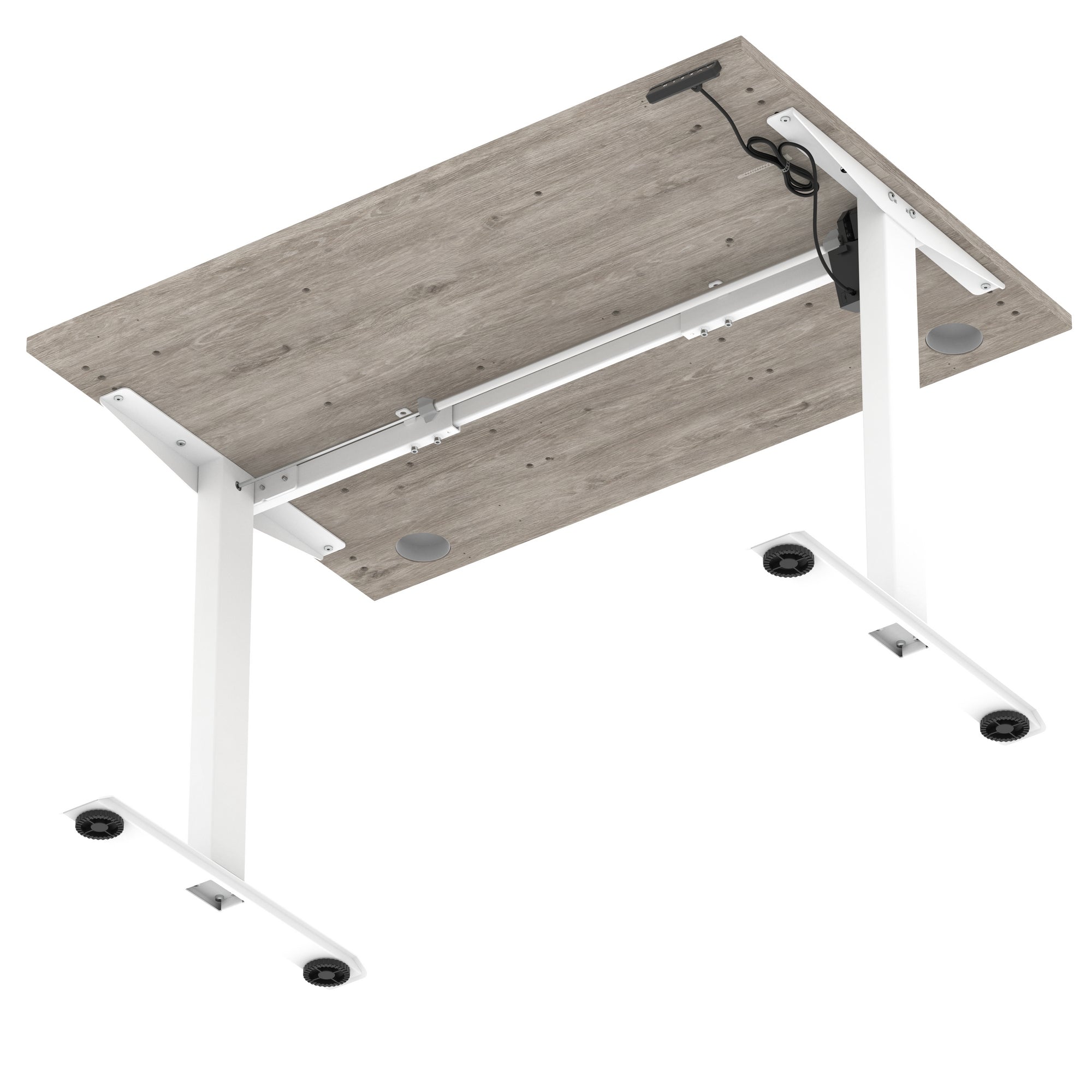 Air Lite Height Adjustable Desk with Cable Ports, 1000–1600mm Widths, Multiple Desktop & Frame Colours, MFC, 5 Year Warranty, Office Computer Workstation