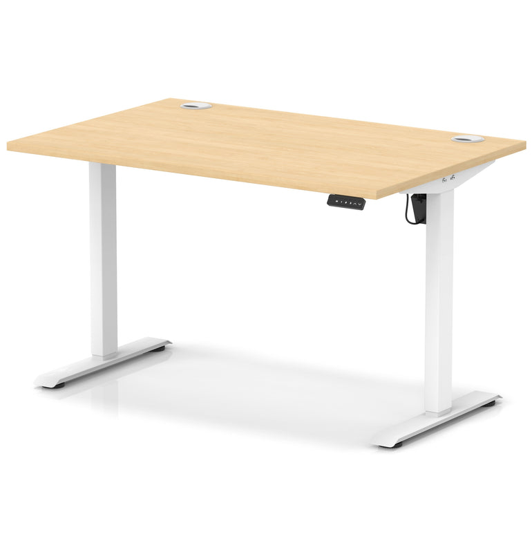 Air Lite Height Adjustable Desk with Cable Ports, 1000–1600mm Widths, Multiple Desktop & Frame Colours, MFC, 5 Year Warranty, Office Computer Workstation