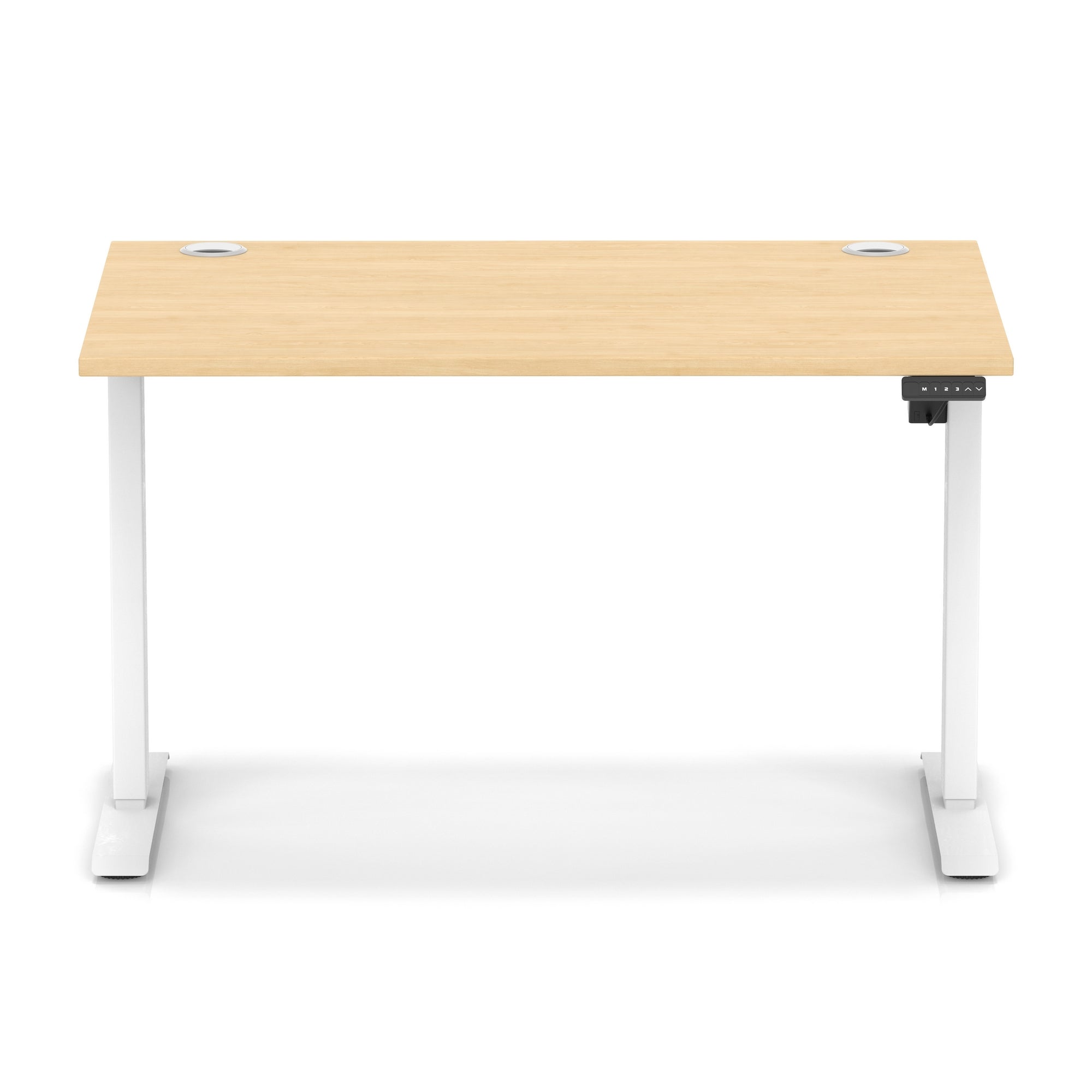 Air Lite Height Adjustable Desk with Cable Ports, 1000–1600mm Widths, Multiple Desktop & Frame Colours, MFC, 5 Year Warranty, Office Computer Workstation