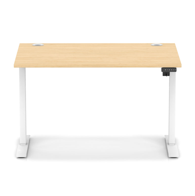 Air Lite Height Adjustable Desk with Cable Ports, 1000–1600mm Widths, Multiple Desktop & Frame Colours, MFC, 5 Year Warranty, Office Computer Workstation