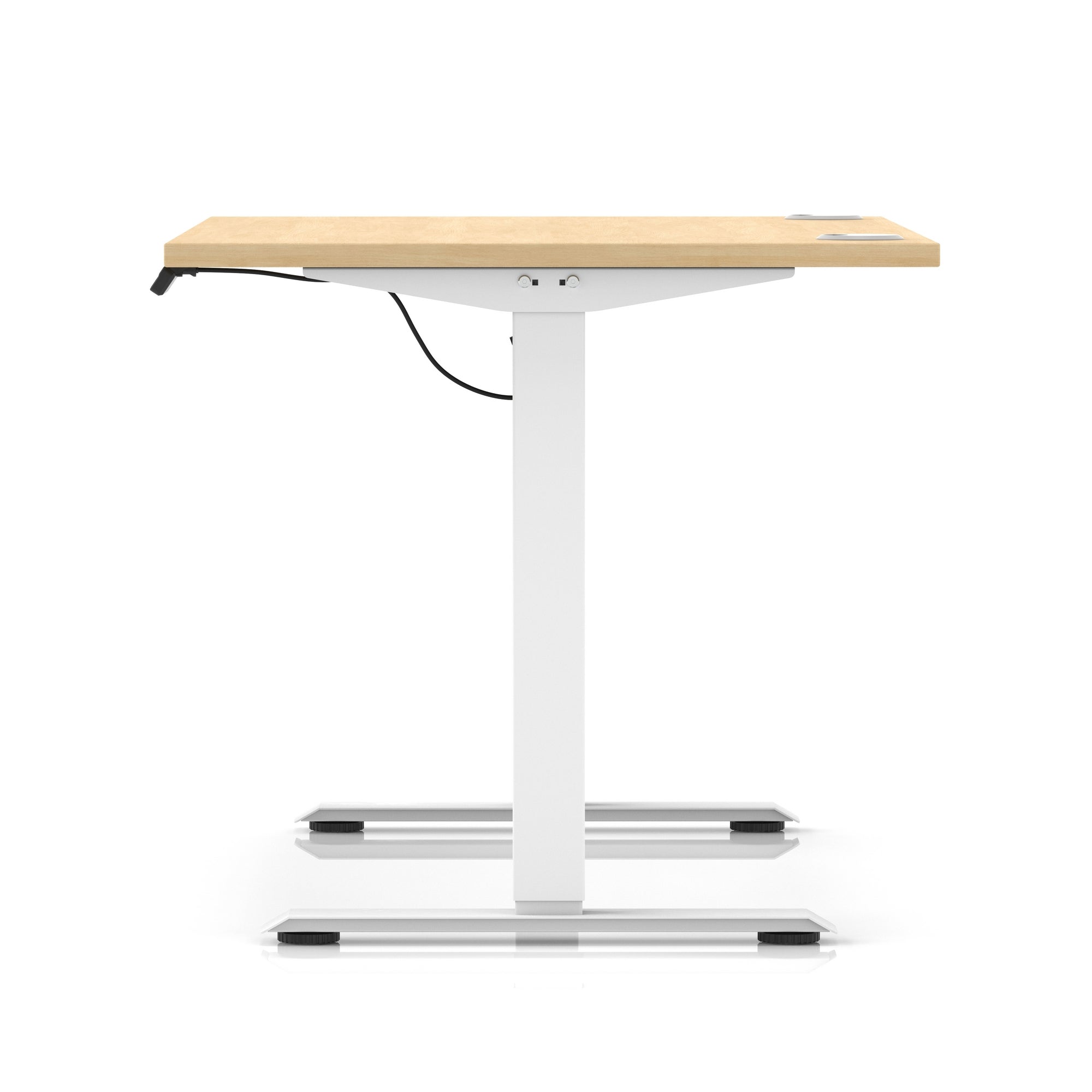 Air Lite Height Adjustable Desk with Cable Ports, 1000–1600mm Widths, Multiple Desktop & Frame Colours, MFC, 5 Year Warranty, Office Computer Workstation