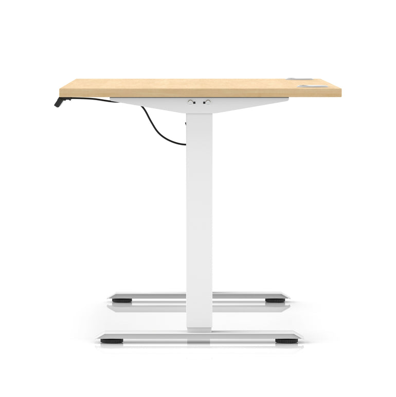Air Lite Height Adjustable Desk with Cable Ports, 1000–1600mm Widths, Multiple Desktop & Frame Colours, MFC, 5 Year Warranty, Office Computer Workstation