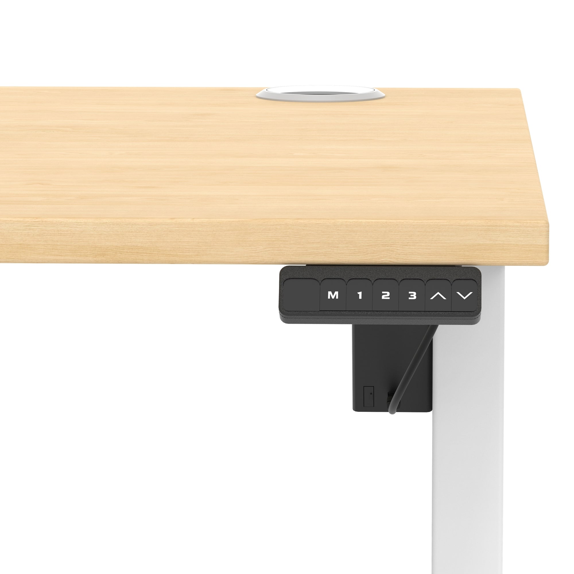 Air Lite Height Adjustable Desk with Cable Ports, 1000–1600mm Widths, Multiple Desktop & Frame Colours, MFC, 5 Year Warranty, Office Computer Workstation