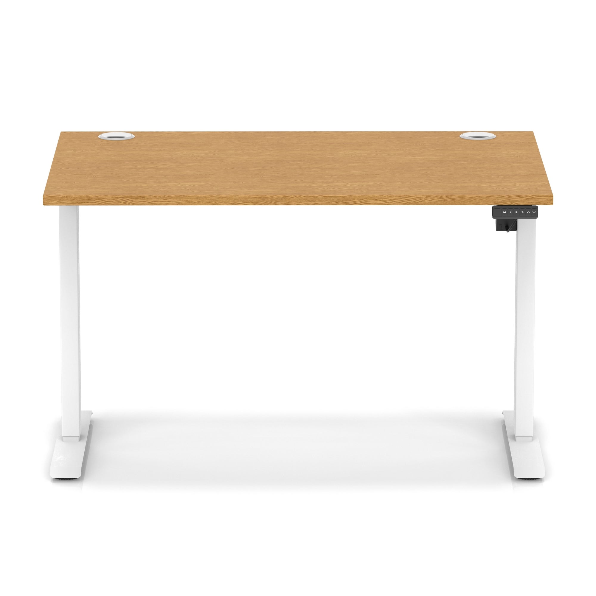 Air Lite Height Adjustable Desk with Cable Ports, 1000–1600mm Widths, Multiple Desktop & Frame Colours, MFC, 5 Year Warranty, Office Computer Workstation