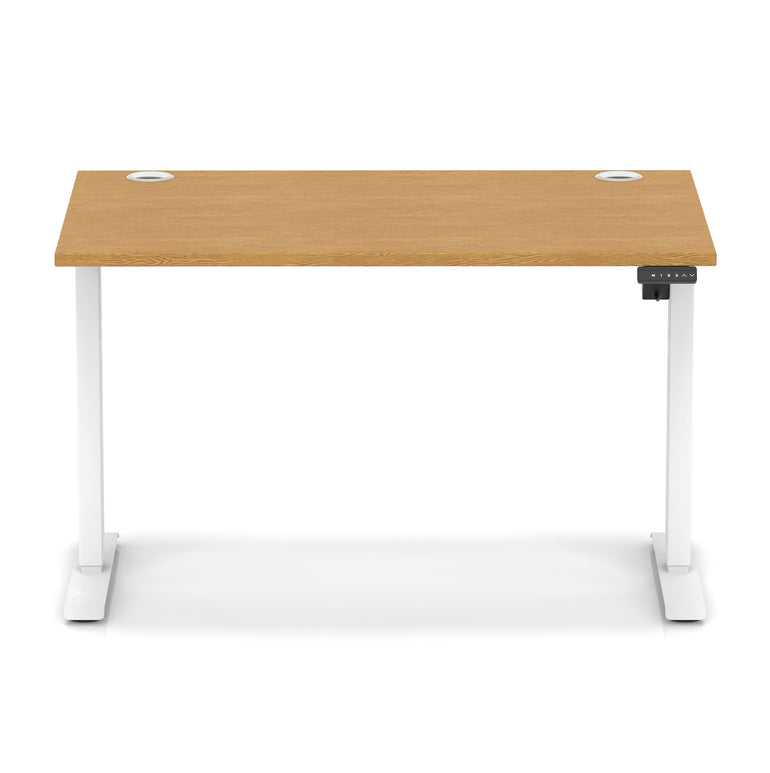 Air Lite Height Adjustable Desk with Cable Ports, 1000–1600mm Widths, Multiple Desktop & Frame Colours, MFC, 5 Year Warranty, Office Computer Workstation