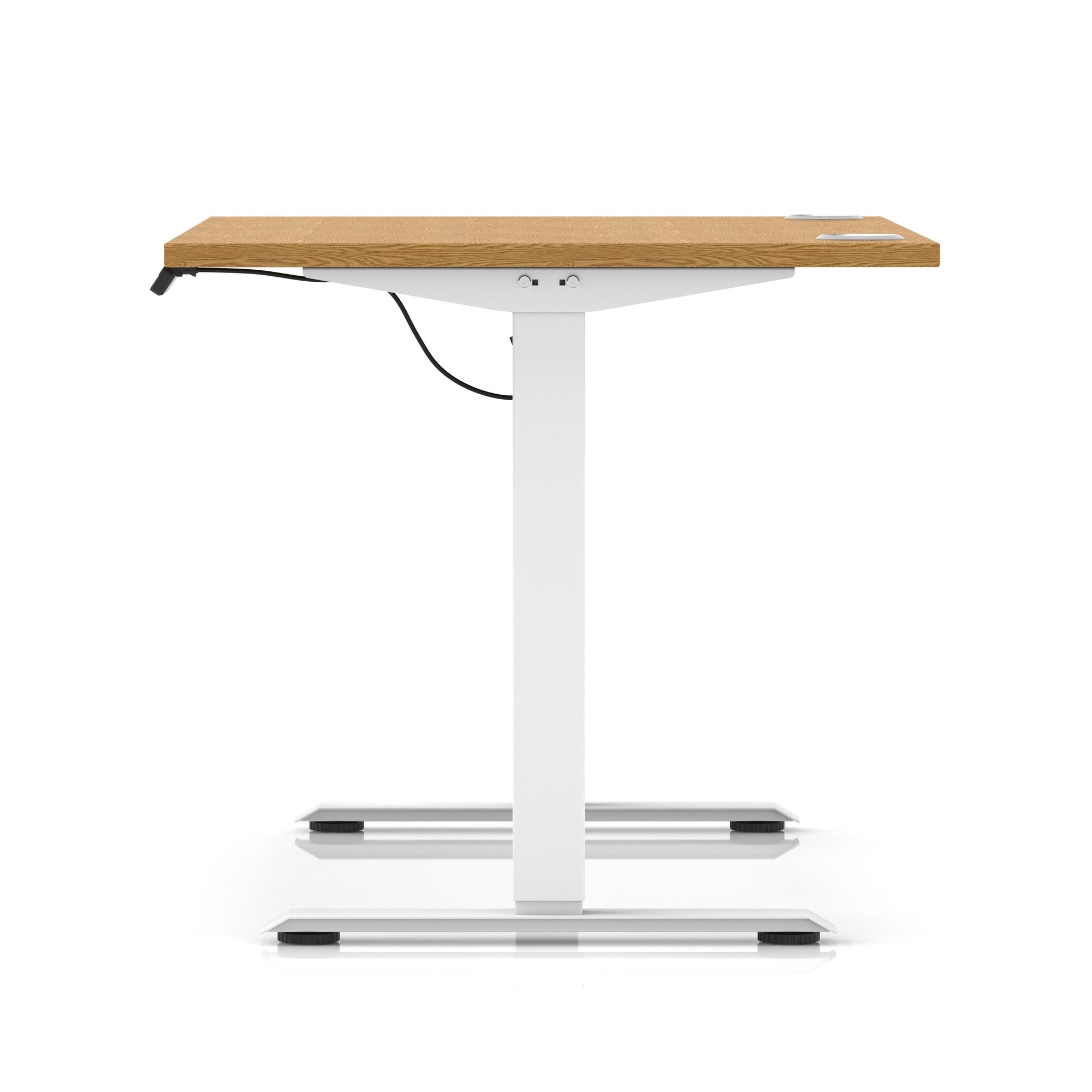 Air Lite Height Adjustable Desk with Cable Ports, 1000–1600mm Widths, Multiple Desktop & Frame Colours, MFC, 5 Year Warranty, Office Computer Workstation