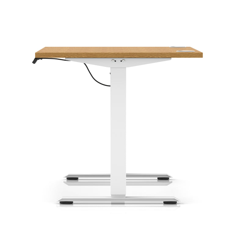 Air Lite Height Adjustable Desk with Cable Ports, 1000–1600mm Widths, Multiple Desktop & Frame Colours, MFC, 5 Year Warranty, Office Computer Workstation
