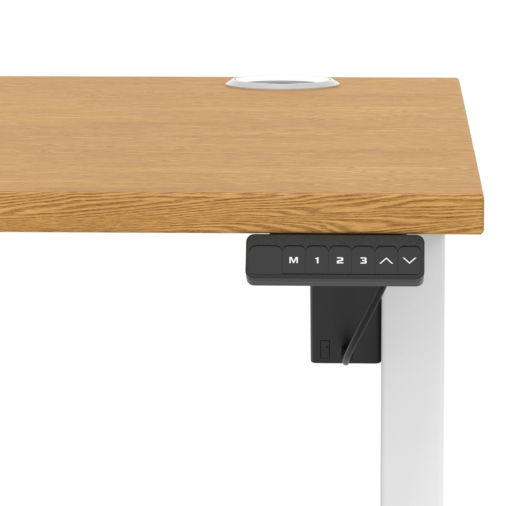Air Lite Height Adjustable Desk with Cable Ports, 1000–1600mm Widths, Multiple Desktop & Frame Colours, MFC, 5 Year Warranty, Office Computer Workstation