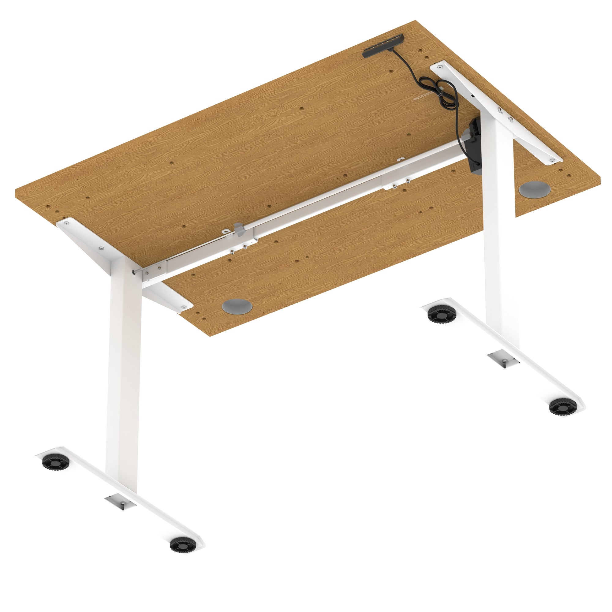 Air Lite Height Adjustable Desk with Cable Ports, 1000–1600mm Widths, Multiple Desktop & Frame Colours, MFC, 5 Year Warranty, Office Computer Workstation