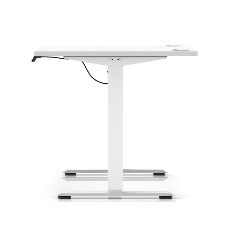Air Lite Height Adjustable Desk with Cable Ports, 1000–1600mm Widths, Multiple Desktop & Frame Colours, MFC, 5 Year Warranty, Office Computer Workstation