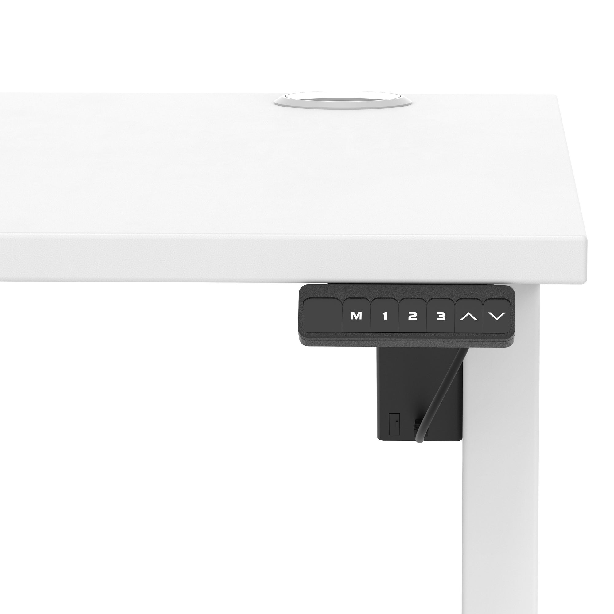 Air Lite Height Adjustable Desk with Cable Ports, 1000–1600mm Widths, Multiple Desktop & Frame Colours, MFC, 5 Year Warranty, Office Computer Workstation