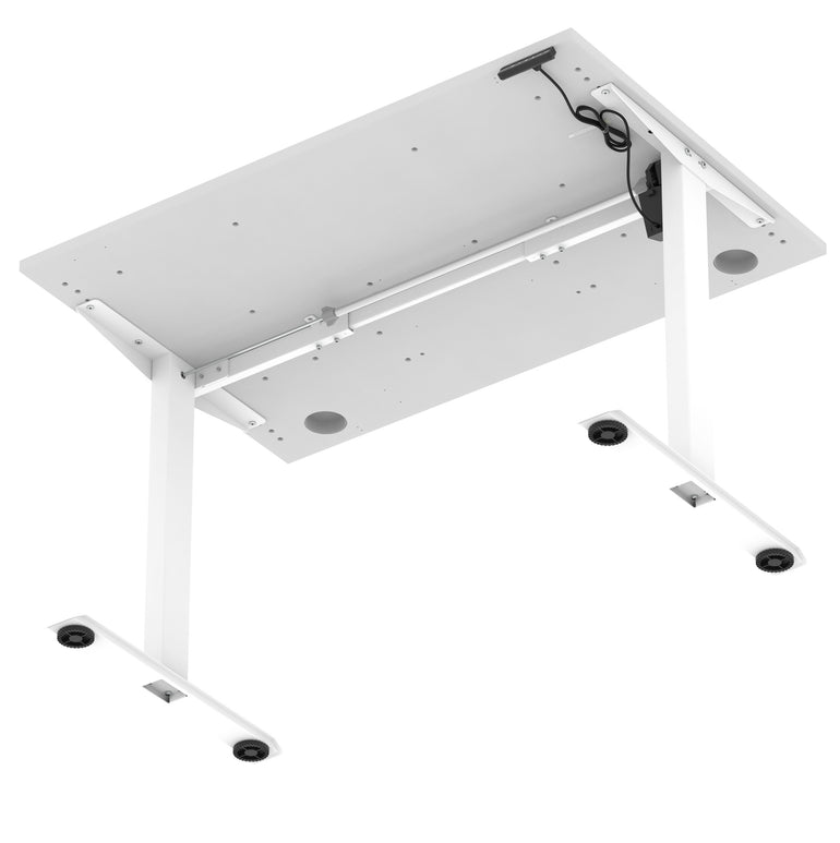 Air Lite Height Adjustable Desk with Cable Ports, 1000–1600mm Widths, Multiple Desktop & Frame Colours, MFC, 5 Year Warranty, Office Computer Workstation