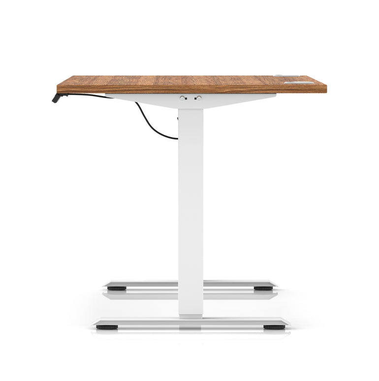 Air Lite Height Adjustable Desk with Cable Ports, 1000–1600mm Widths, Multiple Desktop & Frame Colours, MFC, 5 Year Warranty, Office Computer Workstation