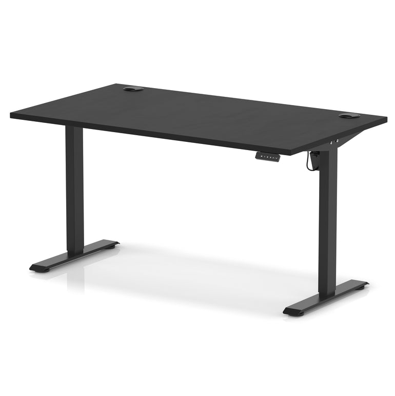 Air Lite Height Adjustable Desk with Cable Ports, 1000–1600mm Widths, Multiple Desktop & Frame Colours, MFC, 5 Year Warranty, Office Computer Workstation