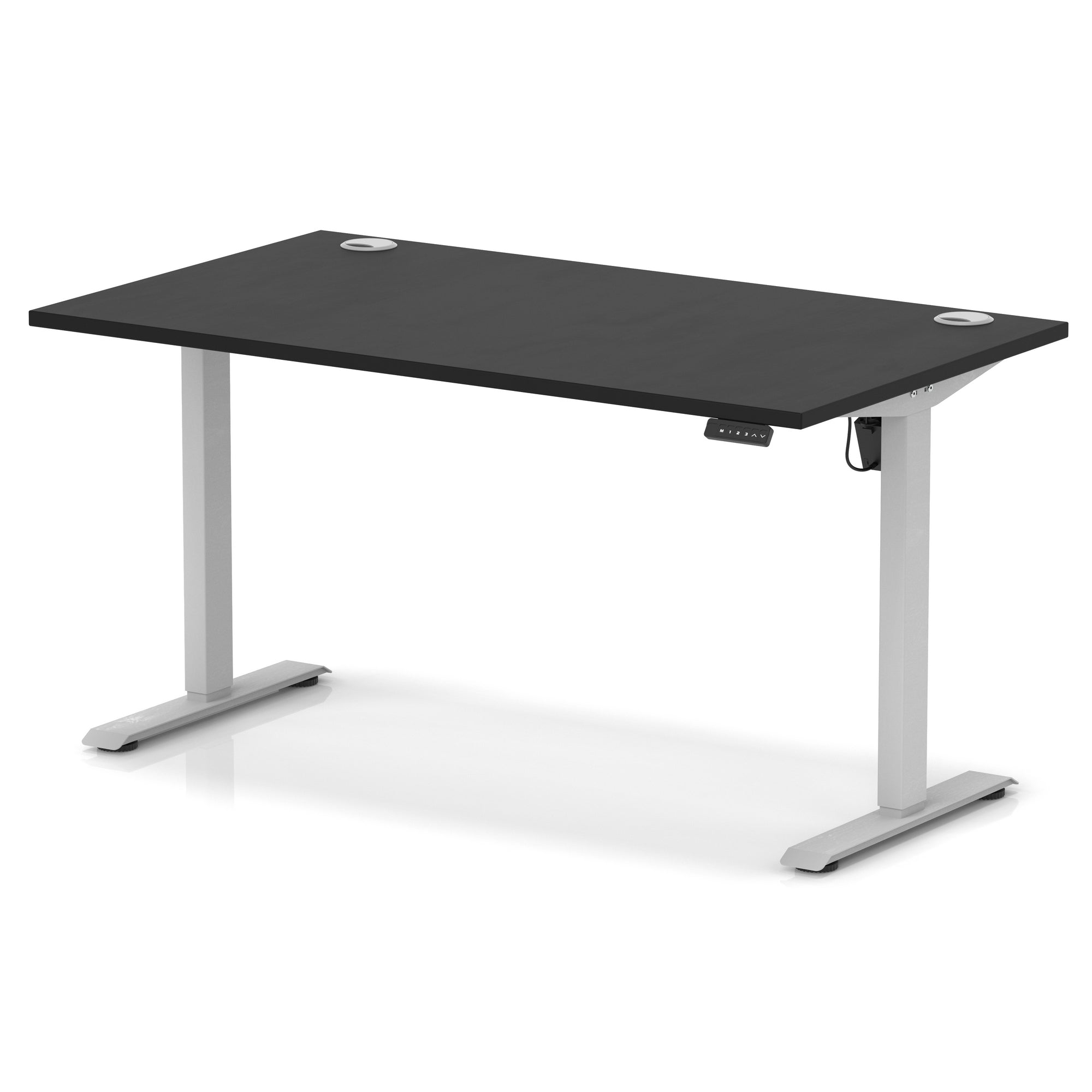 Air Lite Height Adjustable Desk with Cable Ports, 1000–1600mm Widths, Multiple Desktop & Frame Colours, MFC, 5 Year Warranty, Office Computer Workstation